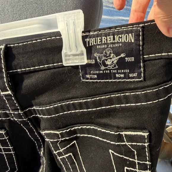 True Religion Women's Black Flare Jeans - Picture 3 of 14